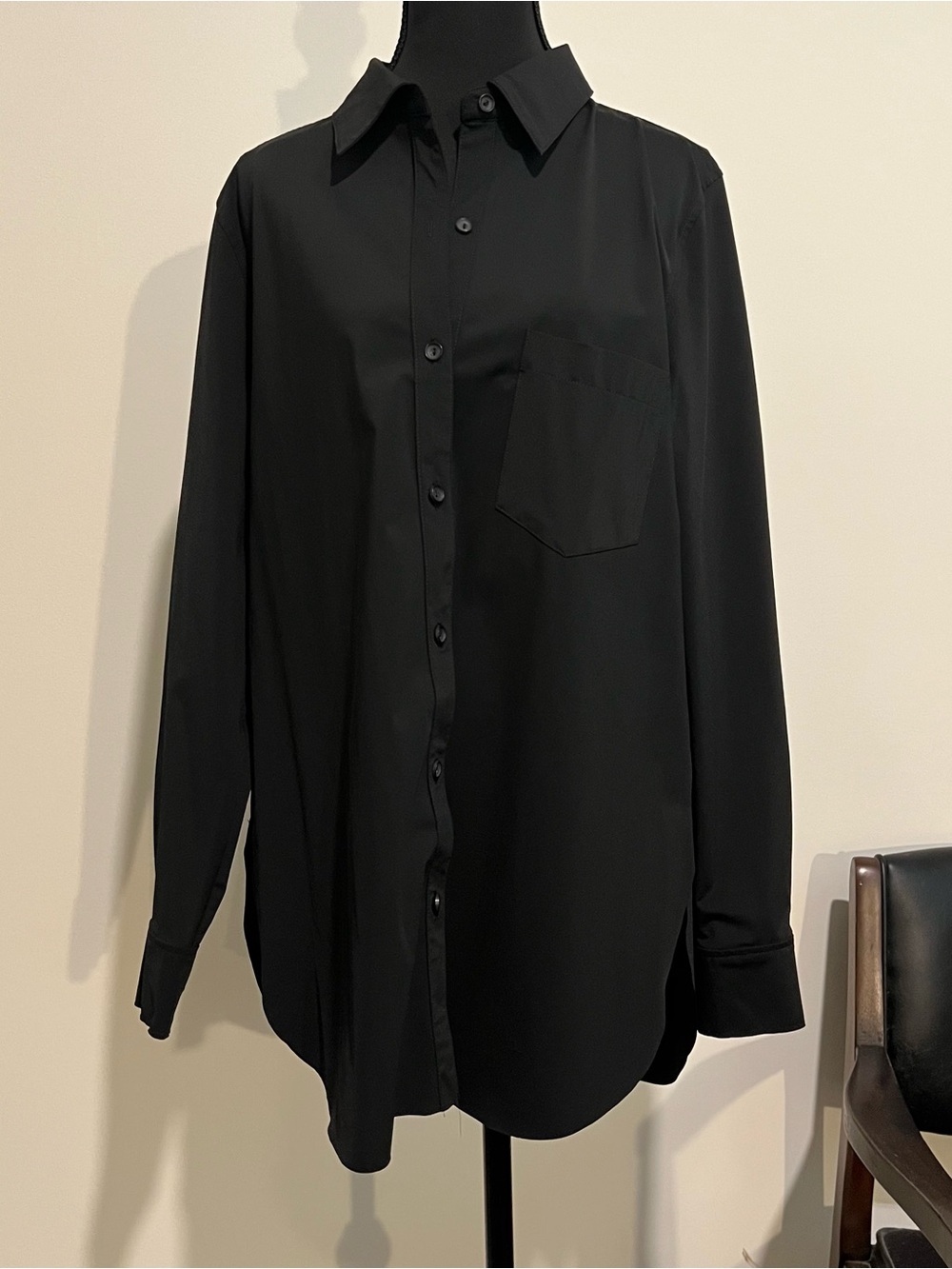 Lysse Black Button-Down Women's Shirt